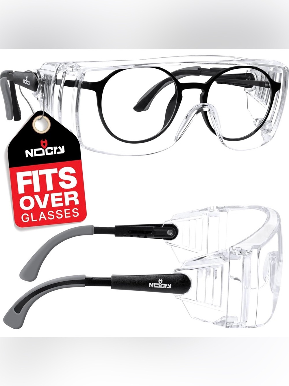 Safety Glasses Over Eyeglasses — Fog and Scratch-Resistant